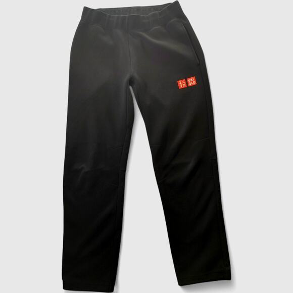 RARE UNIQLO Stretch Tennis Jogger Pants Kei Nishikori Federer Novak Mens M Black - Picture 1 of 9